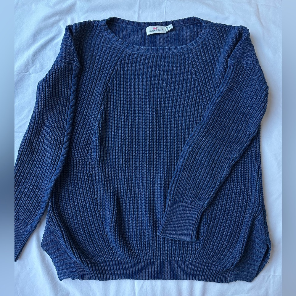 Vineyard Vines Ribbed Knit Crewneck Navy